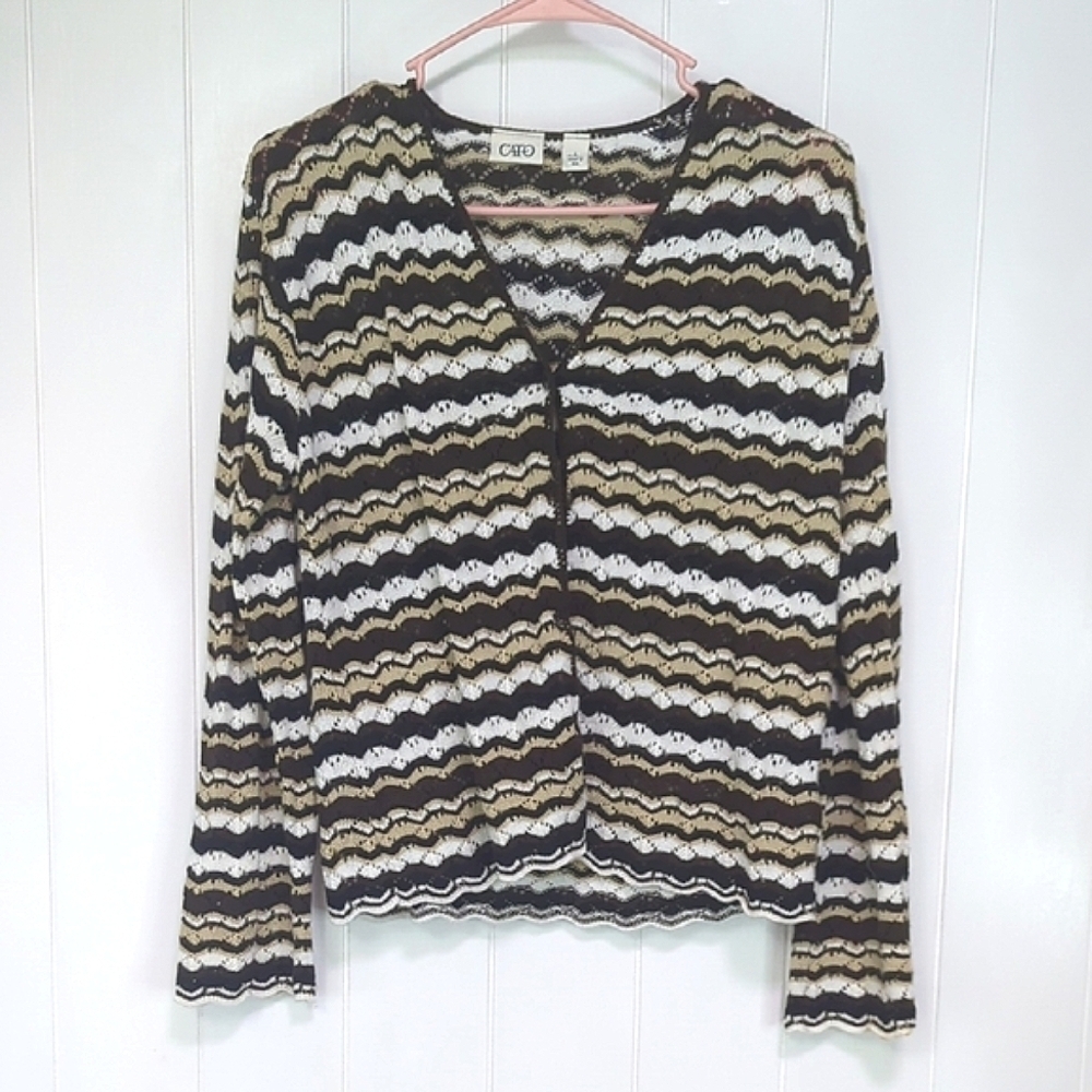 ❤️5/$25 Women's Black and Gold Striped Sweater